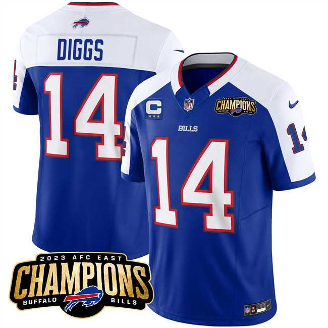 Men & Women & Youth Buffalo Bills #14 Stefon Diggs Blue White 2023 F.U.S.E. AFC East Champions With 4-star C Ptach Stitched Jersey->buffalo bills->NFL Jersey